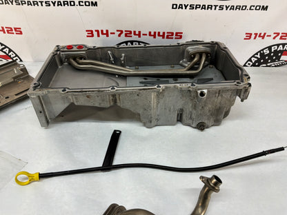2005 Pontiac GTO Complete Oil Pan Assembly Pick Up Tube Windage Tray Dip Stick OEM