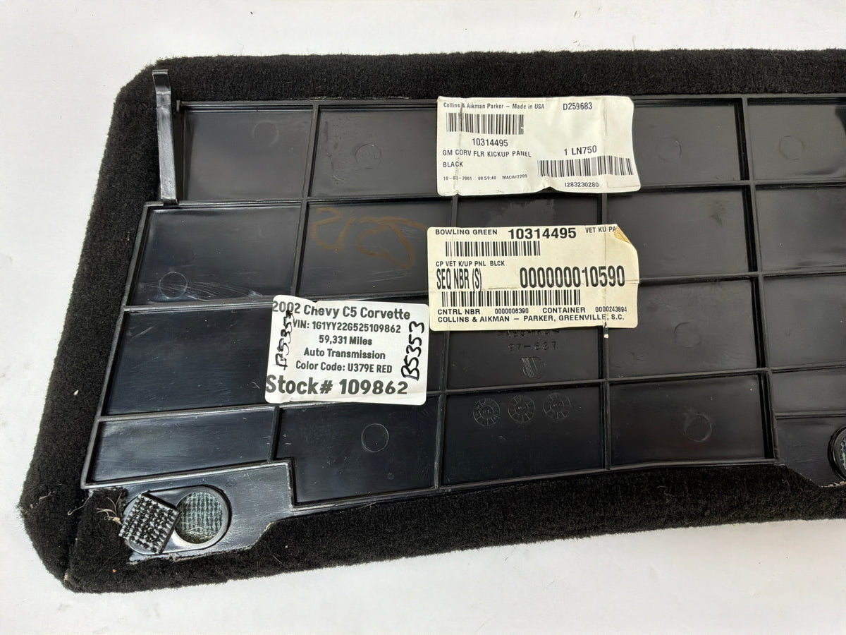 2002 Chevy C5 Corvette RH Passenger Footwell Floor Carpet Fuse Kick Panel Cover OEM