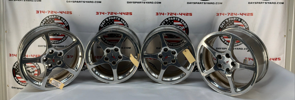2002 Chevy C5 Corvette 17x8.5 18x9.5 Factory OEM Wheels Rims