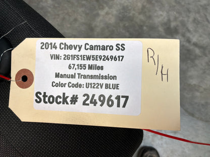 2014 Chevy Camaro SS RH Passenger Front Seat Black Cloth OEM