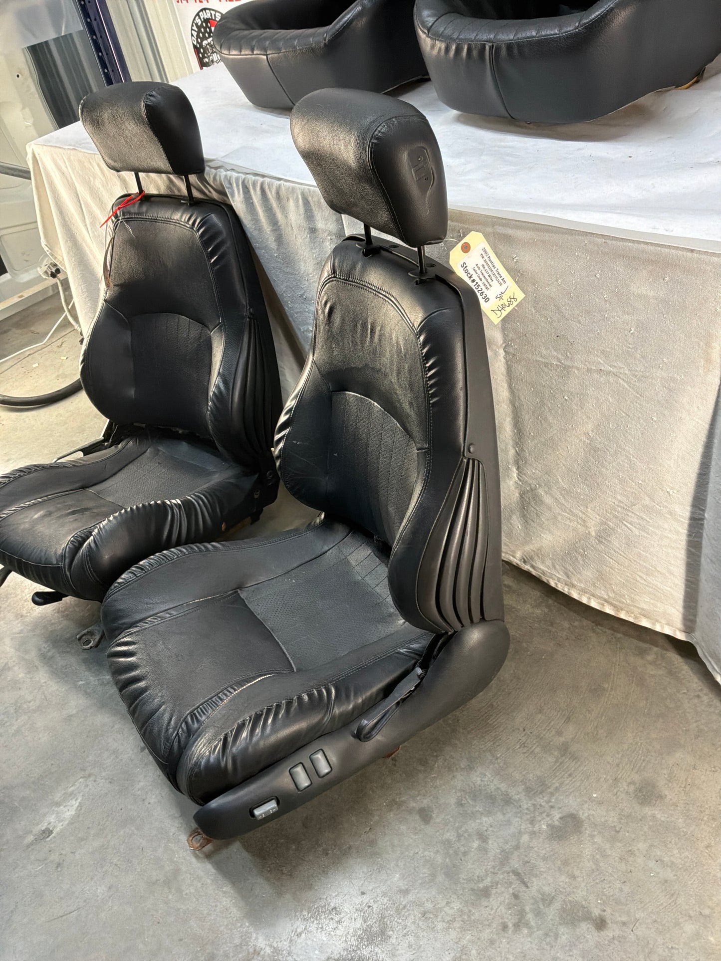 2002 Pontiac Trans Am WS6 Fronts and Rears Black Leather Seats OEM