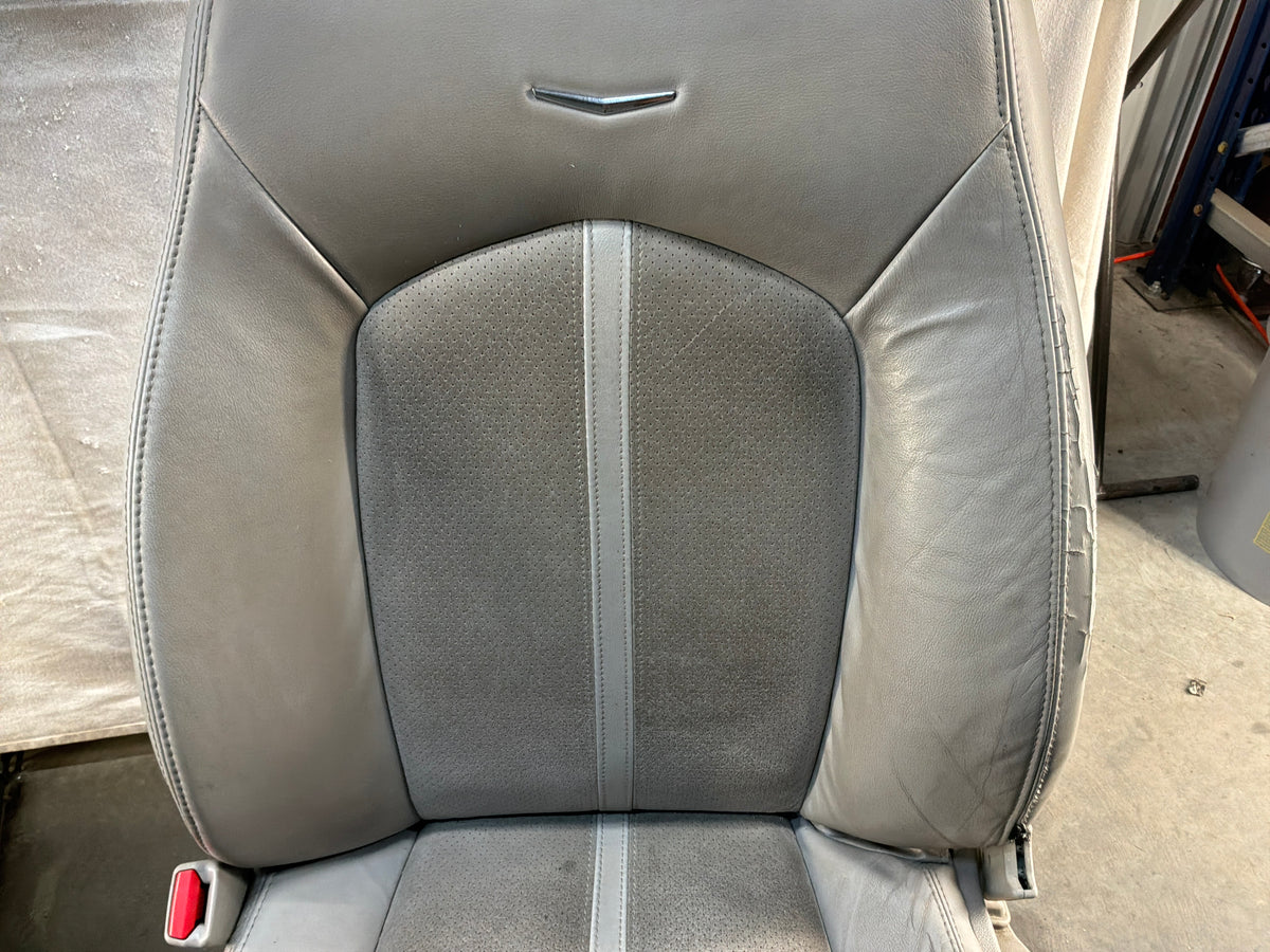 2009 Cadillac CTS-V Seats Fronts and Rears Leather and Suede OEM Titanium