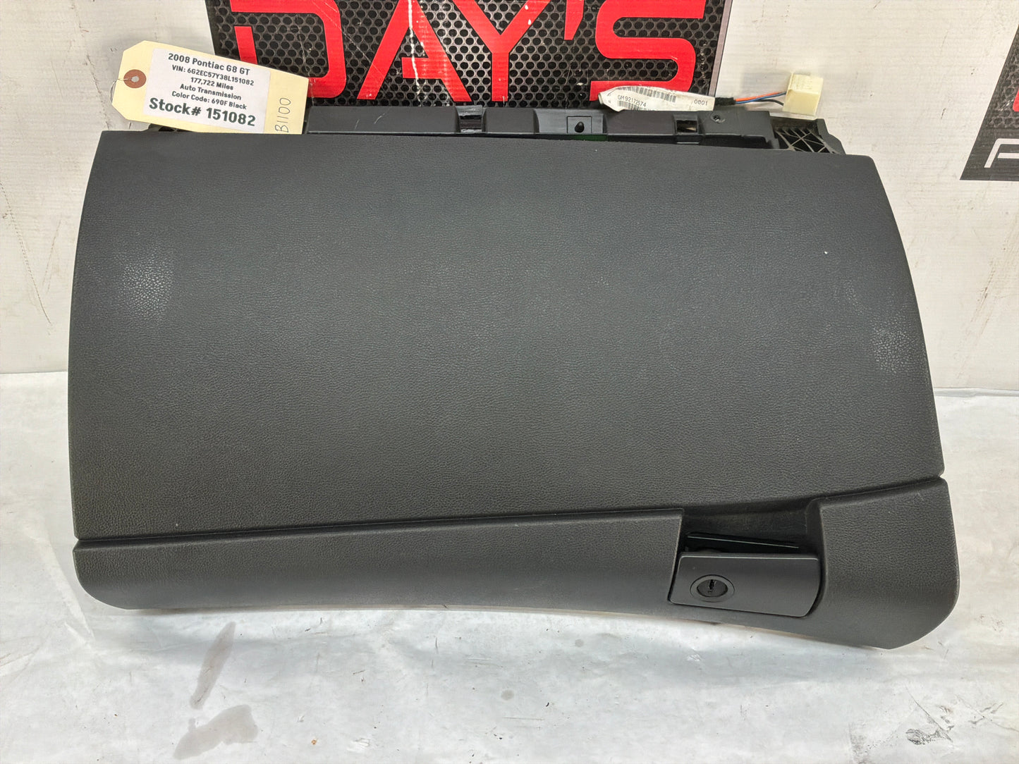 2008 Pontiac G8 GT Glove Box Dash Compartment OEM