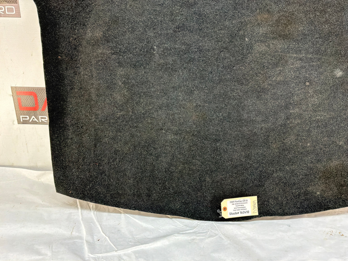 Trunk floor carpet - Day's Parts Yard
