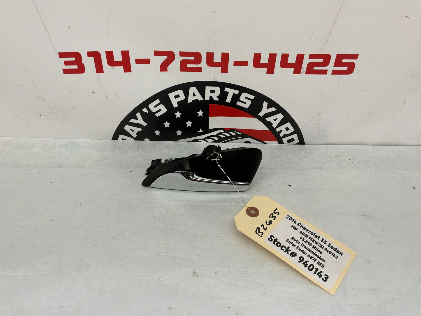 2014 Chevy SS Sedan LH Driver Front Interior Door Handle OEM