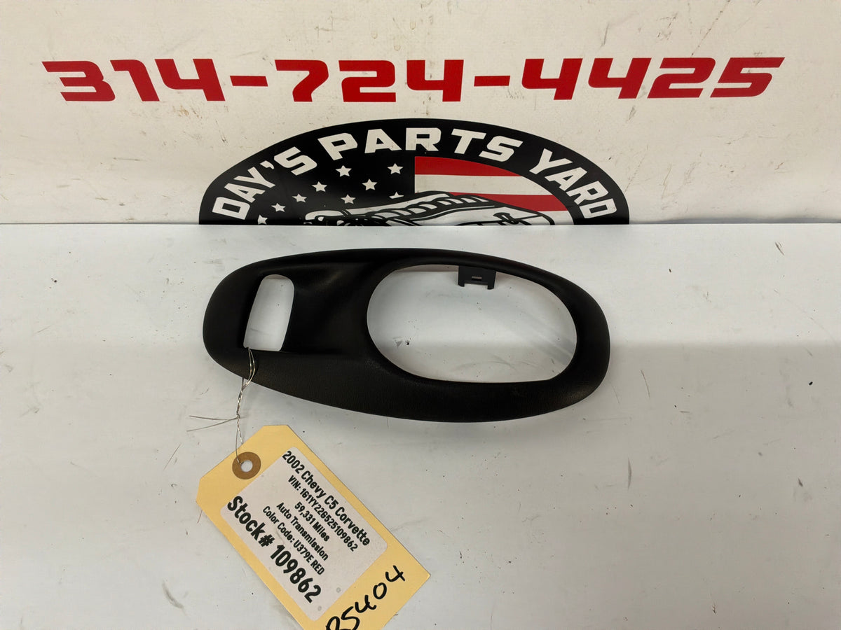 2002 Chevy C5 Corvette LH Driver Interior Door Handle Trim Bezel Frame OEM