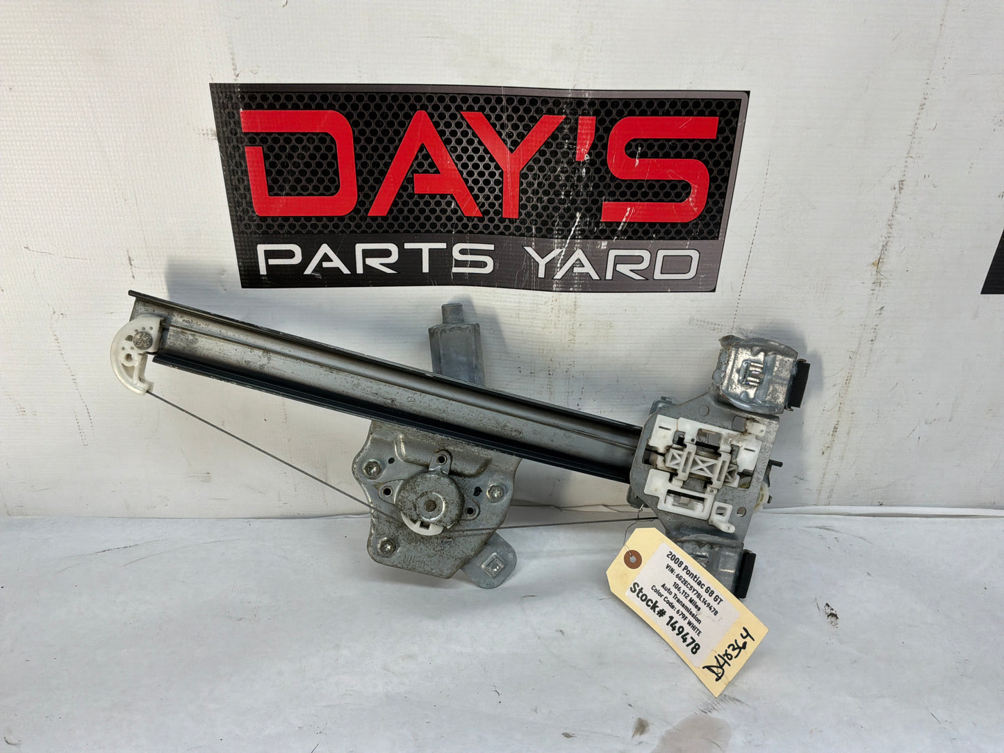 2008 Pontiac G8 GT RH Passenger Rear Door Window Regulator Motor OEM