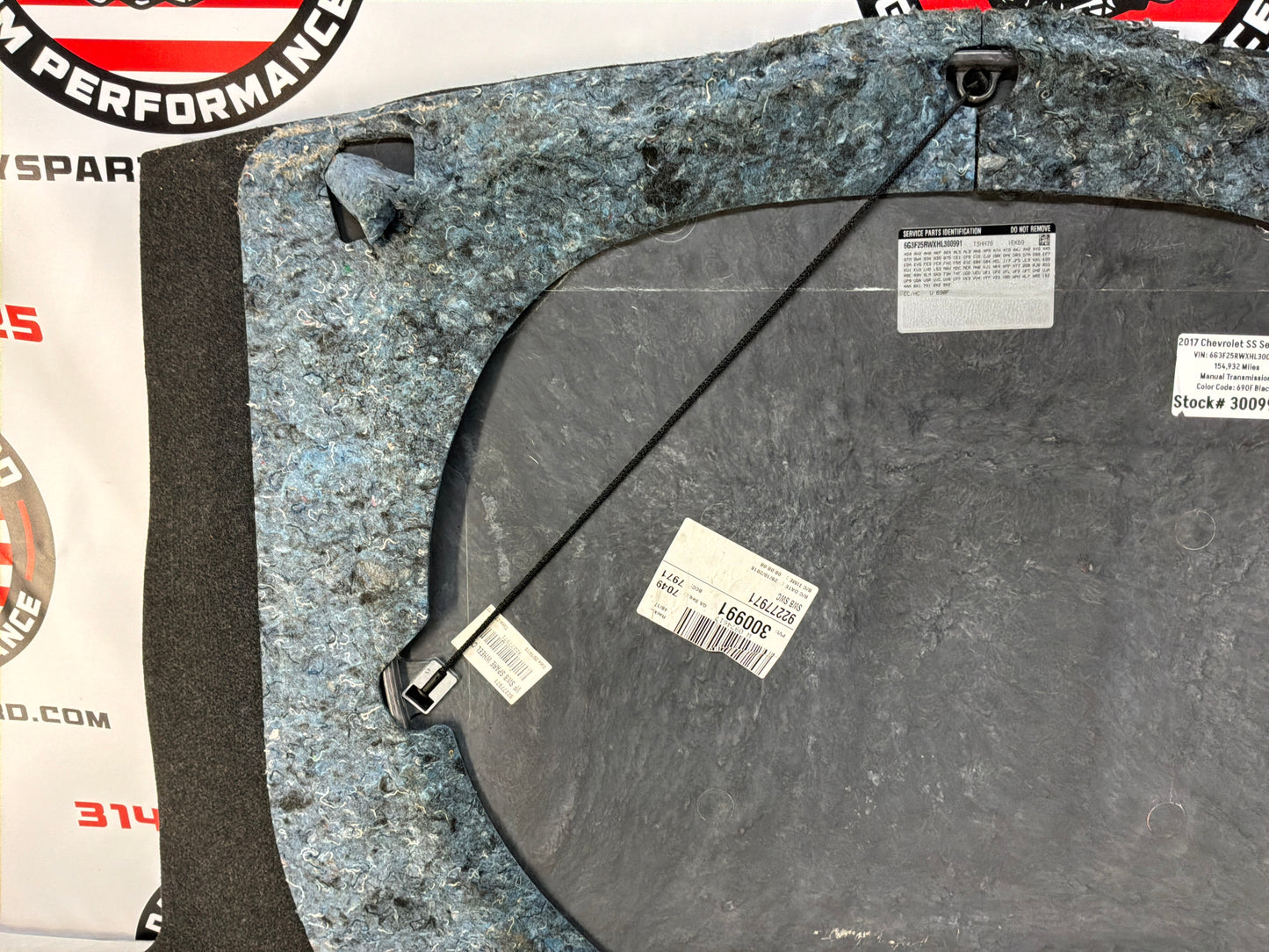 2017 Chevy SS Sedan Spare Tire Trunk Compartment Carpet Floor Panel Cover OEM