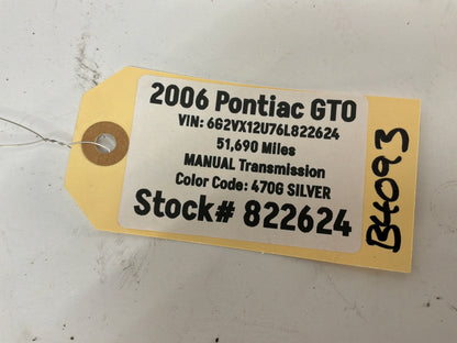 2006 Pontiac GTO Evap PCV Lines Hoses Tubes Pipes OEM