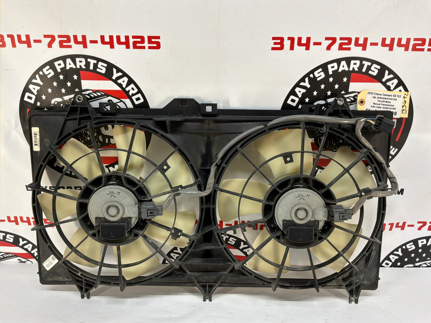 2015 Chevy Camaro SS 1LE Dual Radiator Cooling Fans Assembly OEM