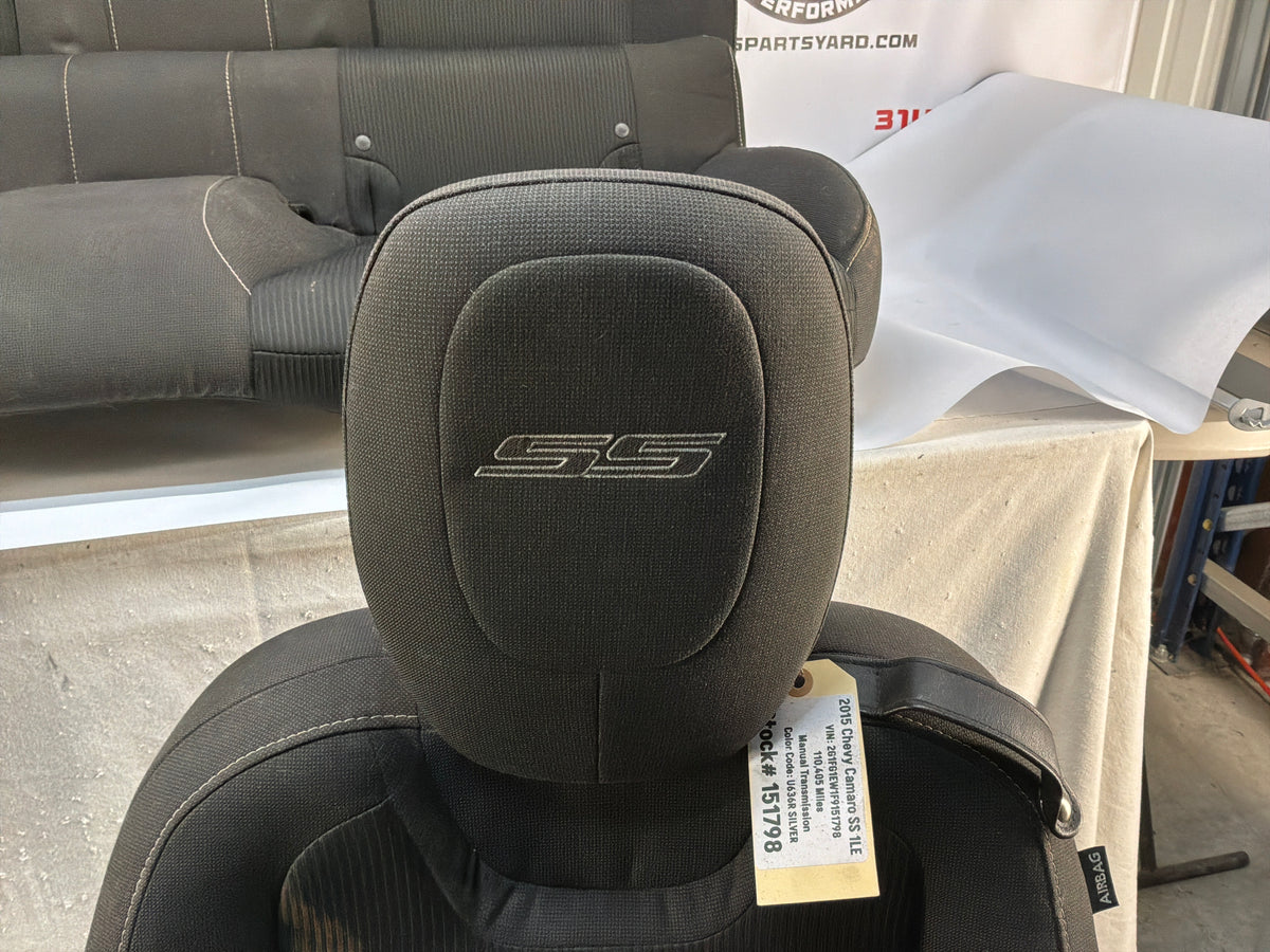 2015 Chevy Camaro SS 1LE Seats Fronts and Rear Black Cloth OEM