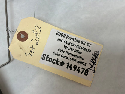 2008 Pontiac G8 GT Gas Fuel Pump Level Sending Unit Assembly OEM