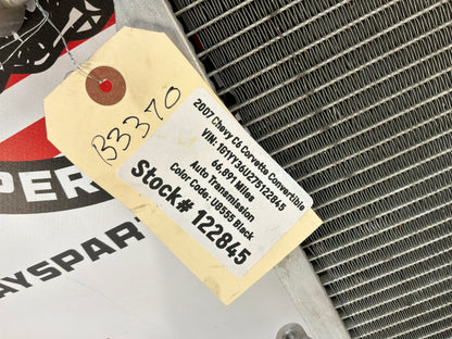 2007 C6 Corvette Convertible Radiator Condenser OEM