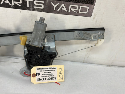 2017 Chevy SS Sedan RH Passenger Rear Window Regulator Motor OEM