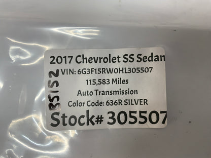 2017 Chevy SS Sedan Fuel Gas Door Cover Silver OEM