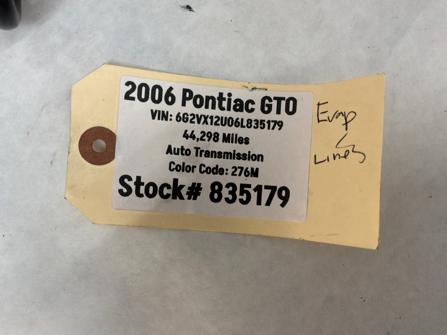 2006 Pontiac GTO Intake Manifold EVAP PCV Purge Valve Brake Booster Vacuum Hose Line OEM