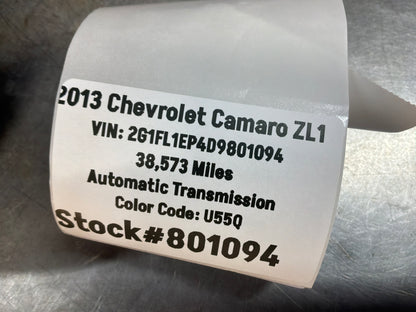 2013 Chevy Camaro ZL1 Trunk Cargo Carpet Spare Tire Floor Cover OEM