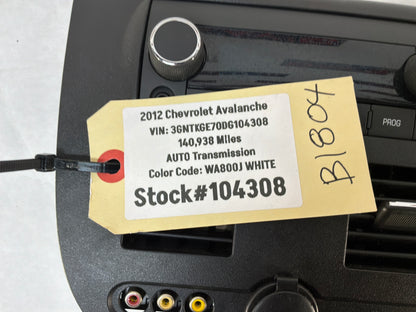 2012 Chevy Avalanche Grade A Radio Audio Face Plate Control Bezel OEM