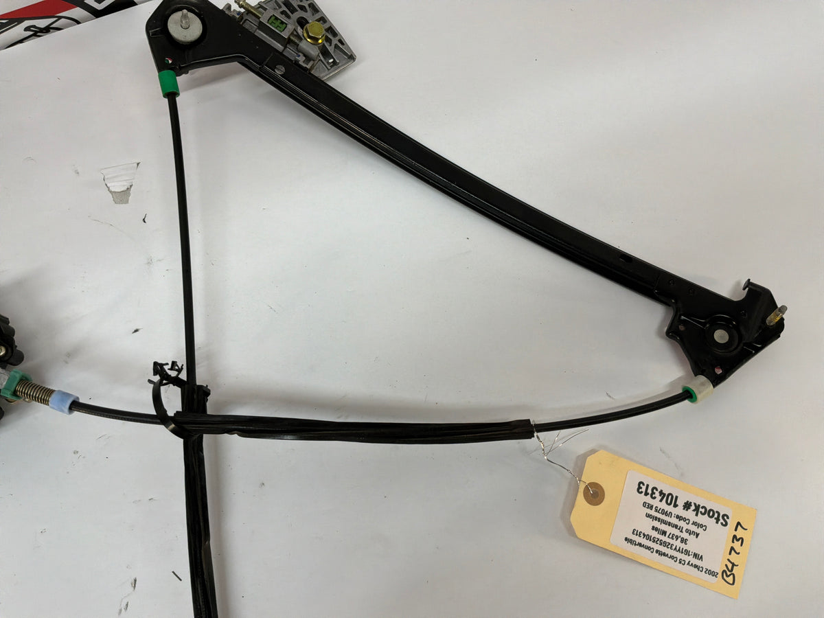 2002 Chevy Corvette Convertible LH Driver Front Window Regulator w/ Motor OEM