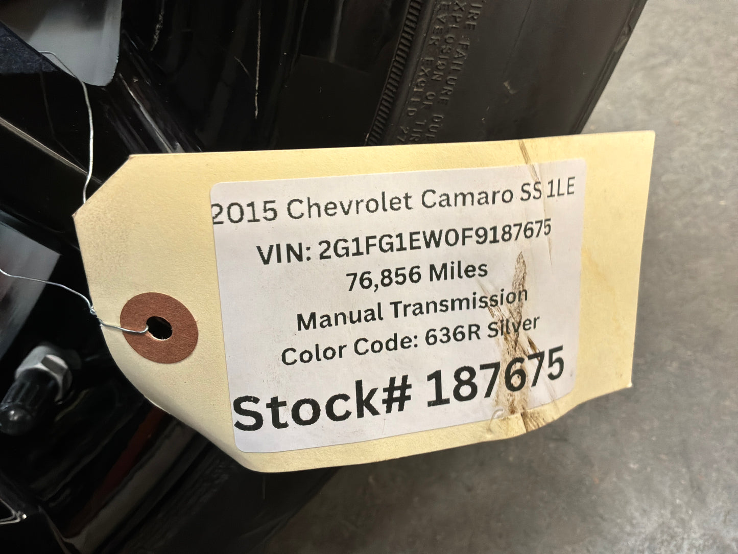 2015 Chevy Camaro SS 1LE Reproduction Z28 Wheels and Tires