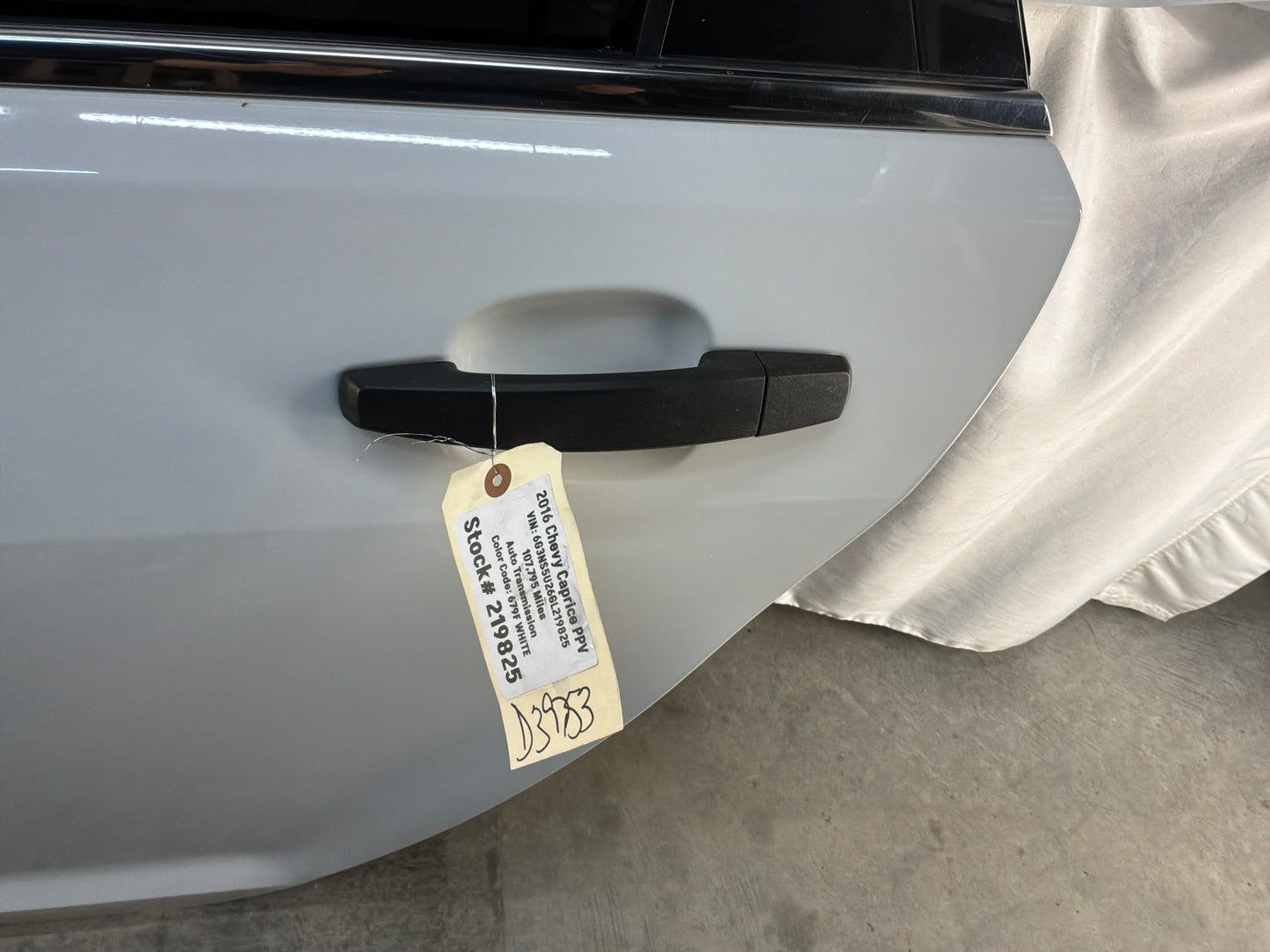 2016 Chevy Caprice PPV LH Driver Rear Exterior Door OEM