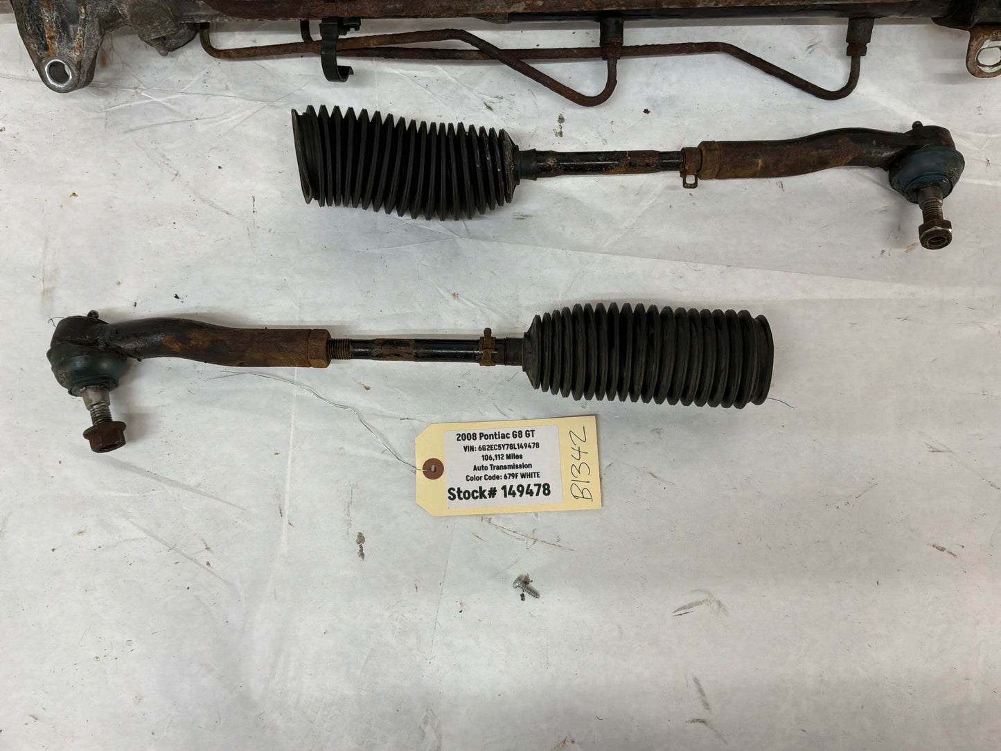 2008 Pontiac G8 GT Power Steering Rack and Pinion Gear Assembly  OEM