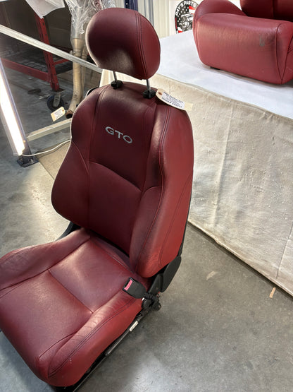 2004 Pontiac GTO Red Leather Seats Fronts and Rears OEM