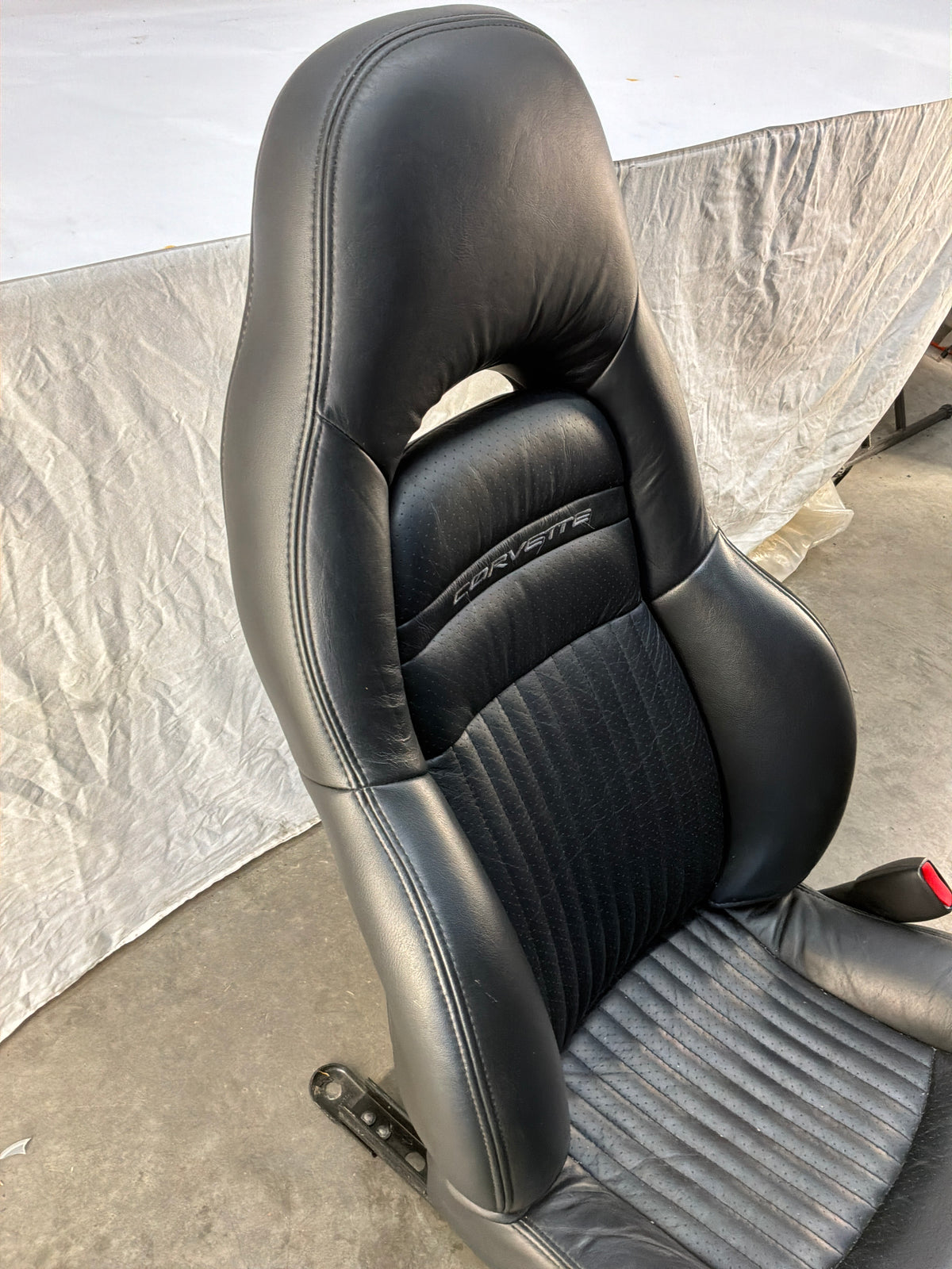 2002 Chevy C5 Corvette Convertible Seats RH & LH Front Black Leather Seats OEM