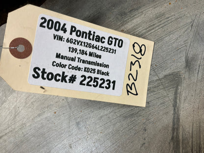 2004 Pontiac GTO SLP Cat Back Exhaust
