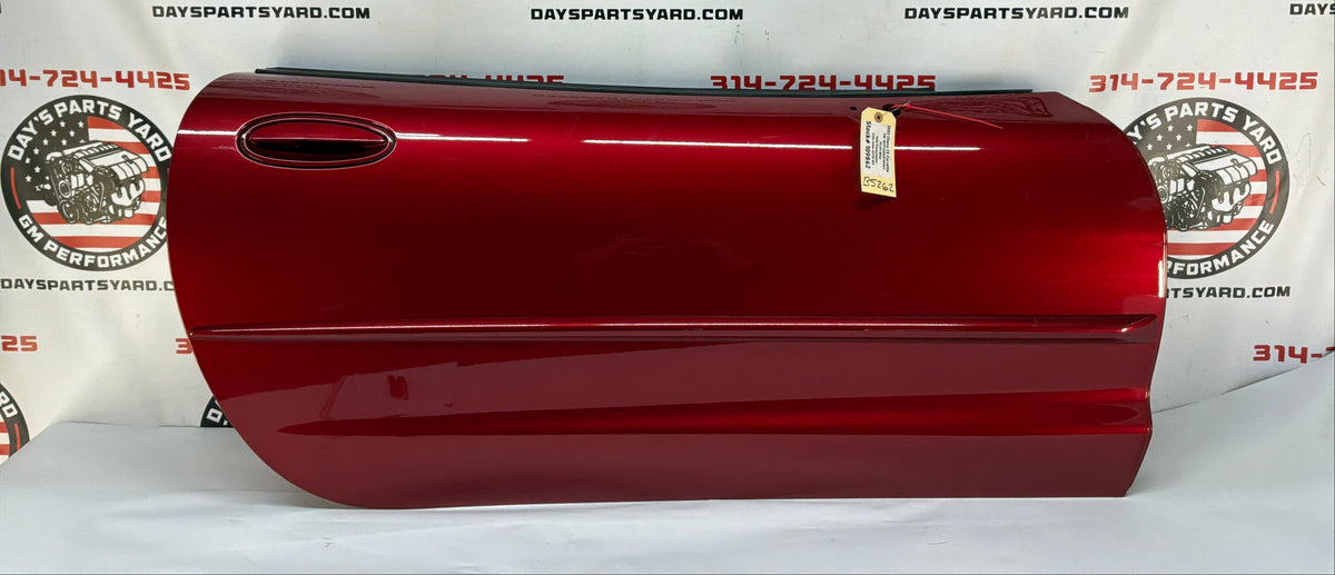 2002 Chevy C5 Corvette RH Passenger Interior Door Panel Red OEM