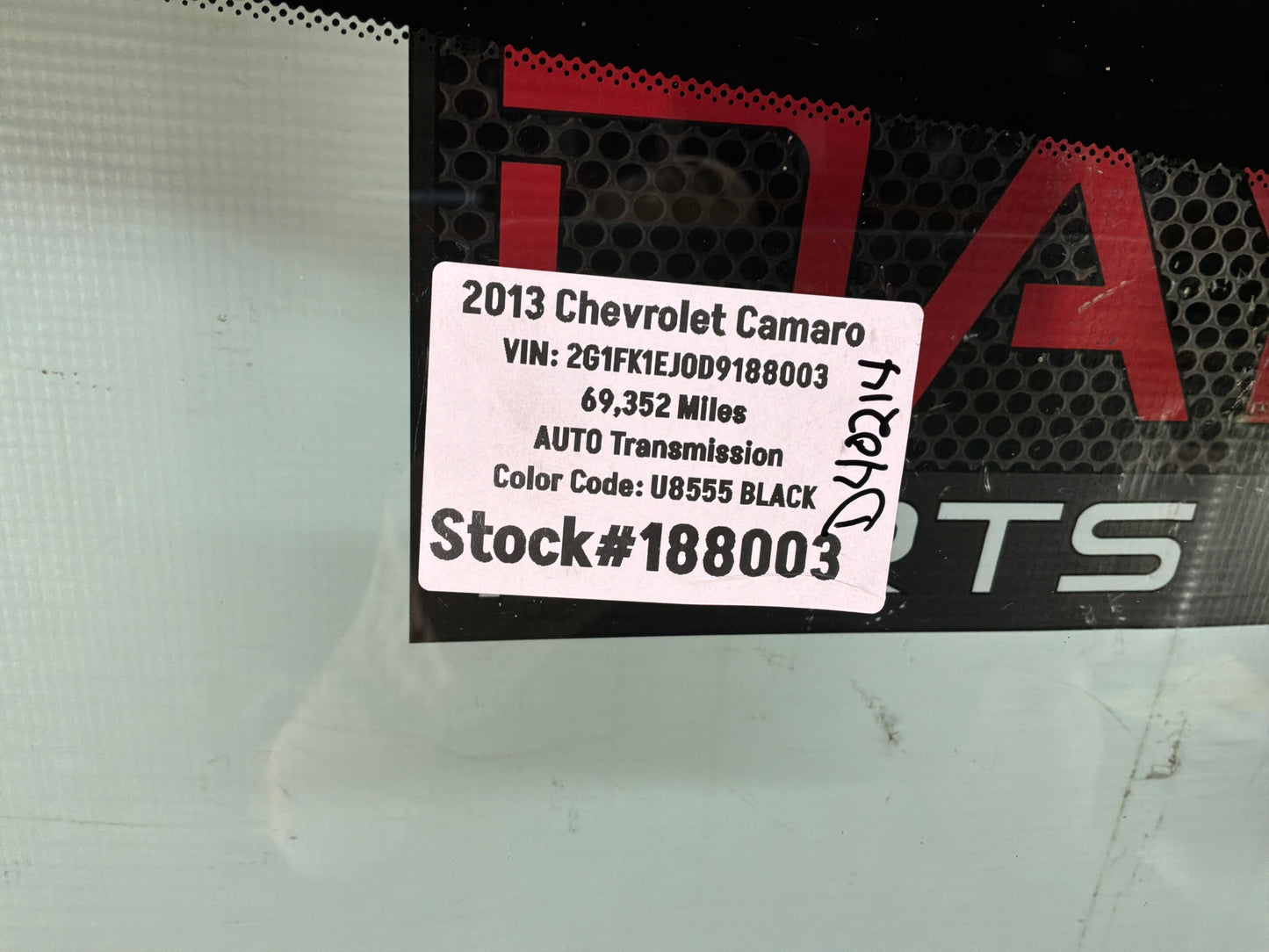2013 Chevy Camaro Front Windshield Window Glass OEM LOCAL PICK UP ONLY