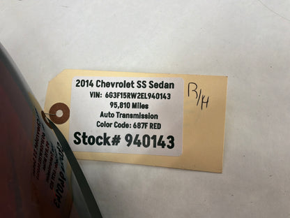 2014 Chevy SS Sedan RH Passenger Outer Tail Light Taillight Stop Lamp OEM