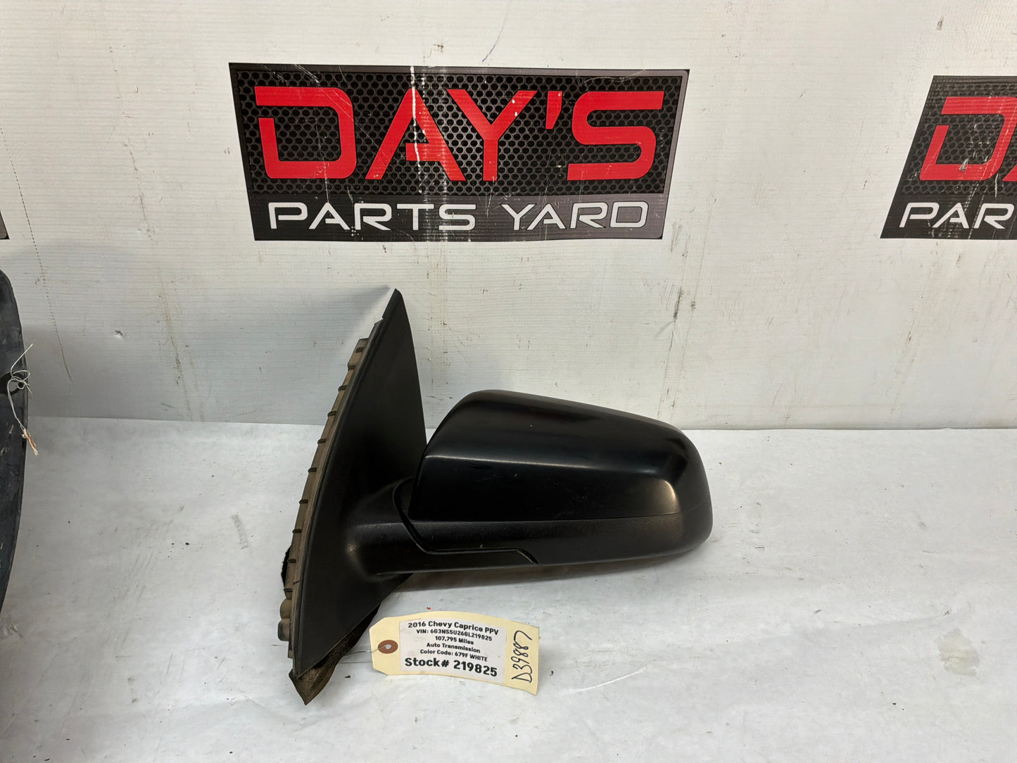 2016 Chevy Caprice PPV LH Driver Exterior Mirror Black OEM