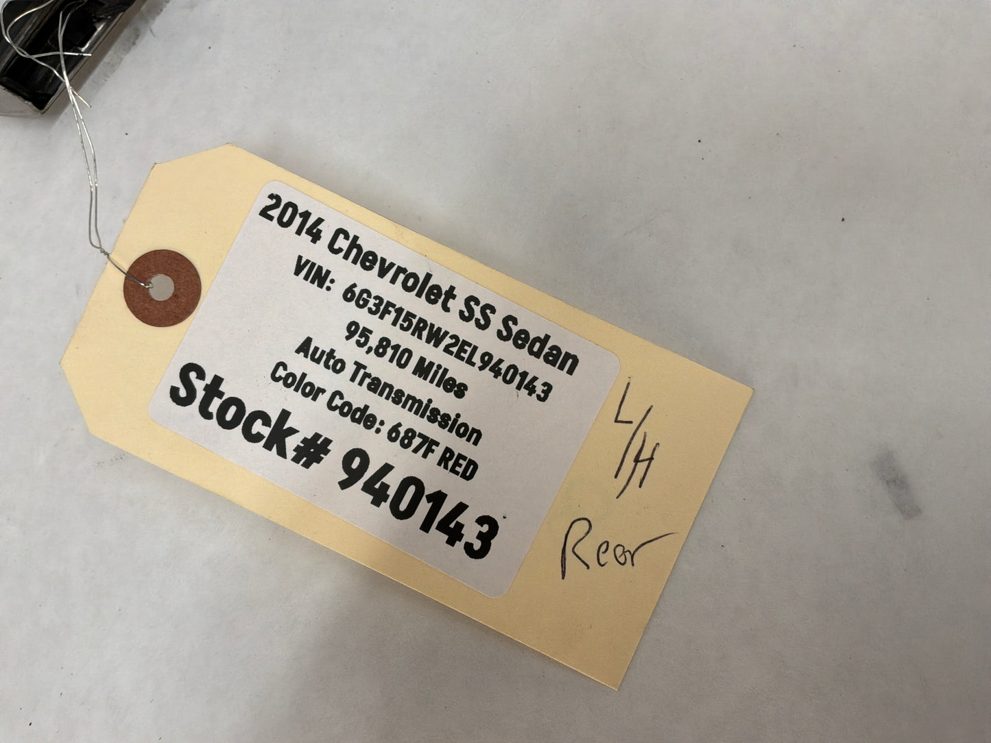 2014 Chevy SS Sedan LH Driver Rear Window Belt Molding Trim OEM