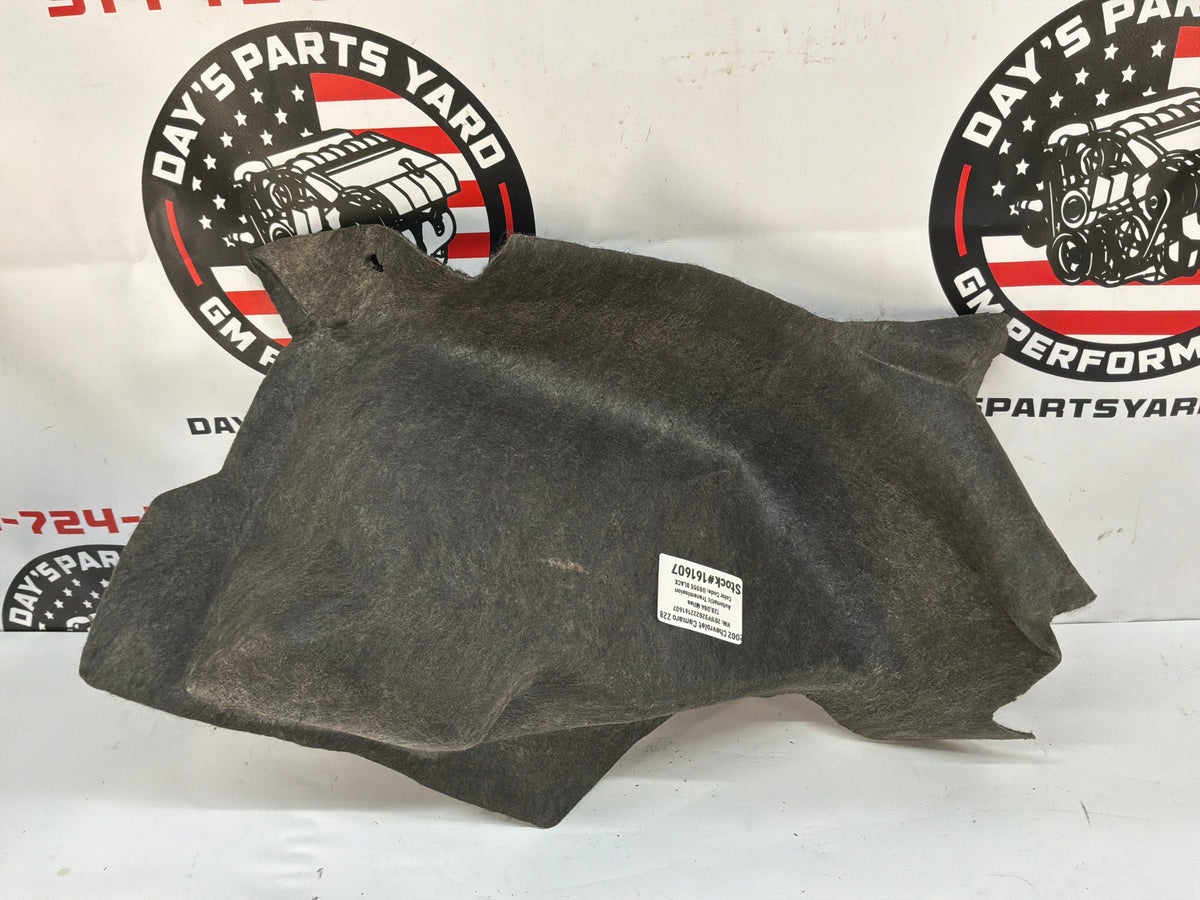2002 Chevy Camaro Z28 LH Driver Trunk Hatch Cargo Carpet Felt Trim Panel OEM