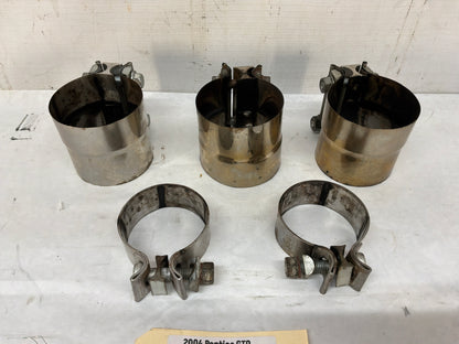 2004 Pontiac GTO Factory Exhaust Muffler Clamps w/ Intermediate Pipe Clamps OEM