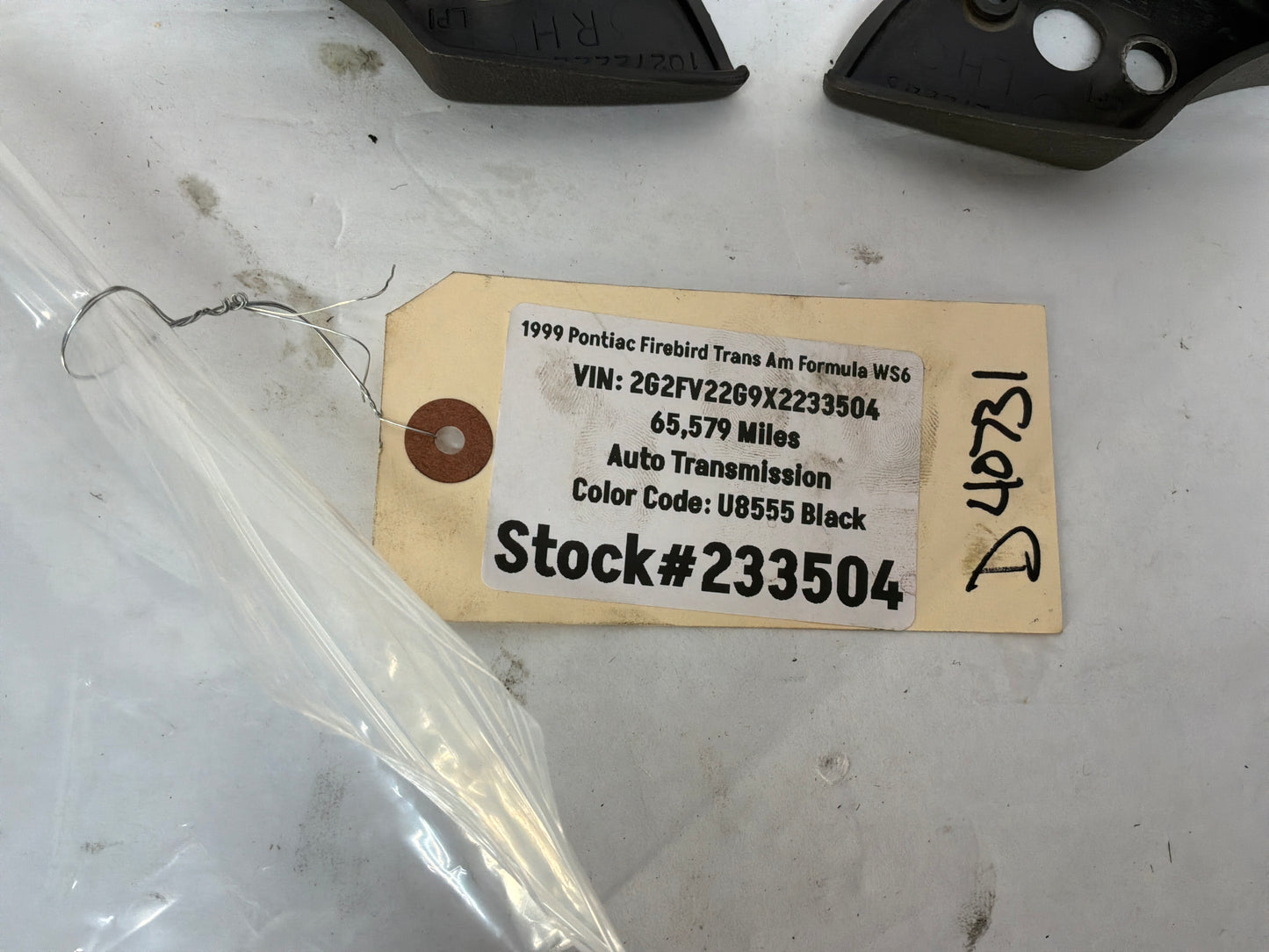 1999 Pontiac Firebird Trans Am Formula WS6 RH & LH Top Trim Cover End Cap Corner OEM