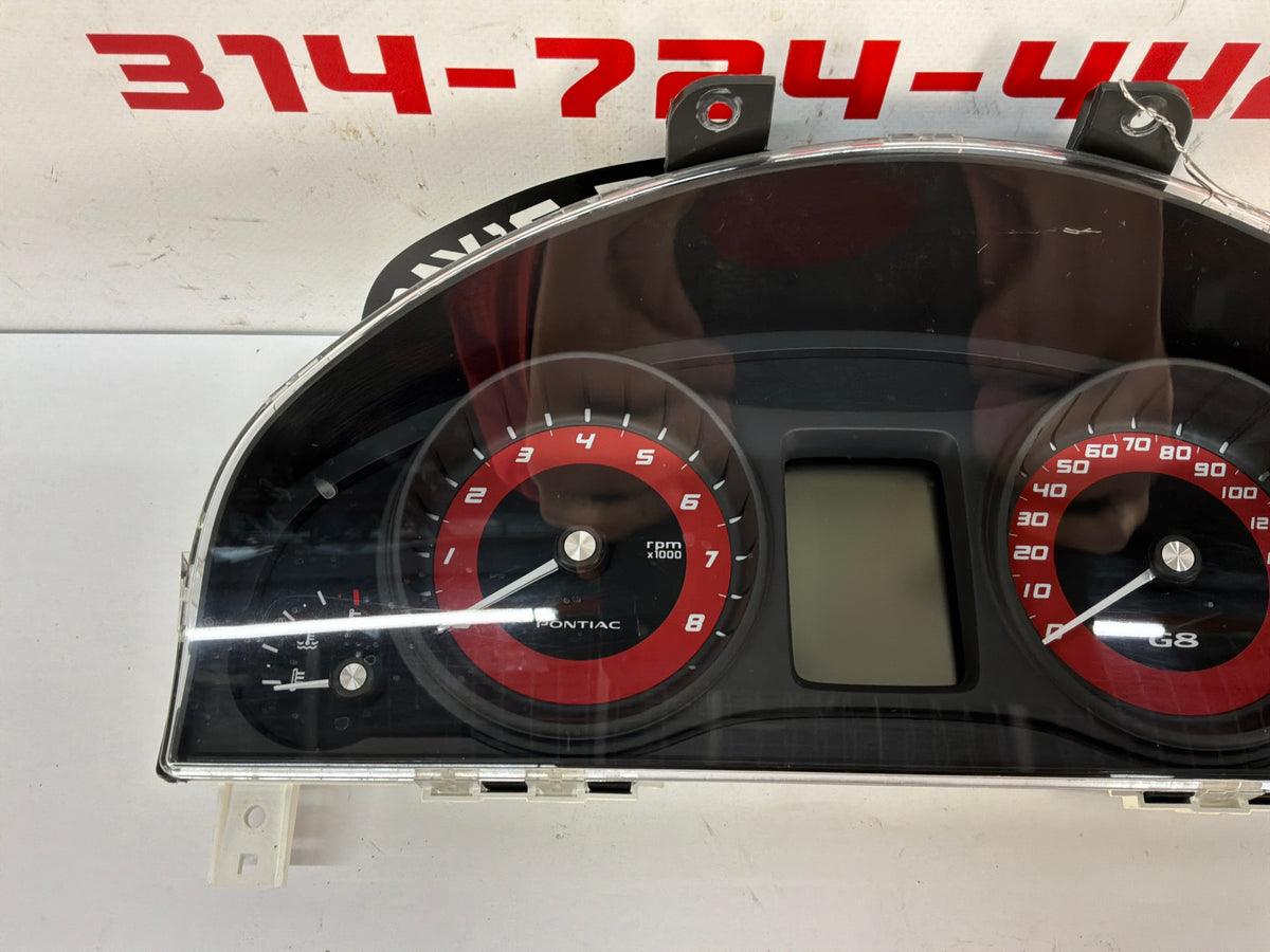 2009 Pontiac G8 GT Gauge Cluster Speedometer Instrument Panel OEM Red Hot - Day's Parts Yard