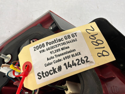 2008 Pontiac G8 RH Passenger Taillight Tail Light Lamp OEM