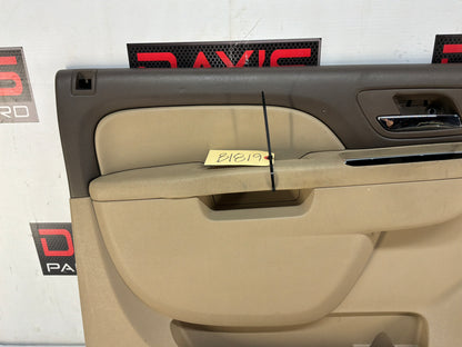 2012 Chevy Avalanche LH Driver Front Interior Door Panel Cashmere OEM