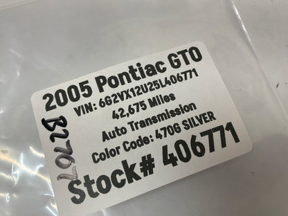 2005 Pontiac GTO Wheel Center Cap OEM