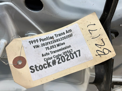 1999 Pontiac Trans Am WS6 Ram Air Hood Assembly White OEM