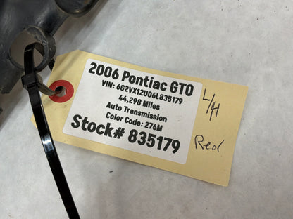 2006 Pontiac GTO LH Driver Rear Wheel Well House Fender Liner OEM