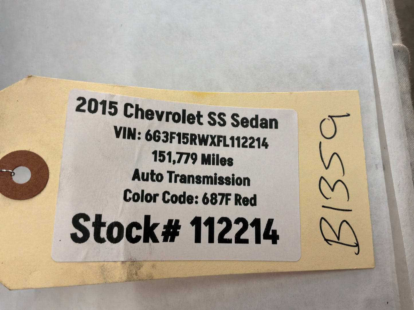 2015 Chevy SS Sedan Automatic Transmission Crossmember Mount Bracket OEM