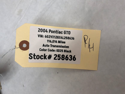 2004 Pontiac GTO RH Passenger Interior Upper B Pillar Seat Belt Trim Panel Molding OEM