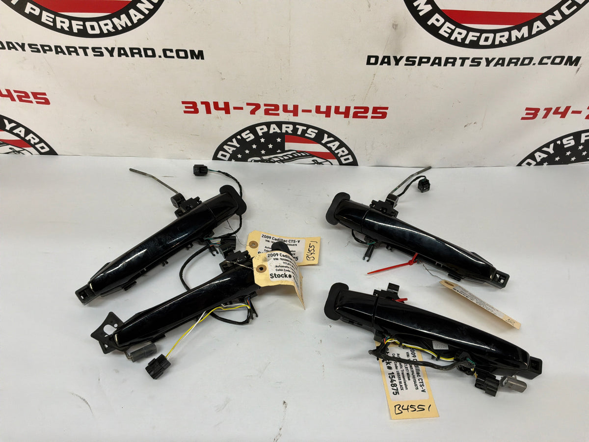 2009 Cadillac CTS-V Exterior Outside Door Handles Set OEM Black