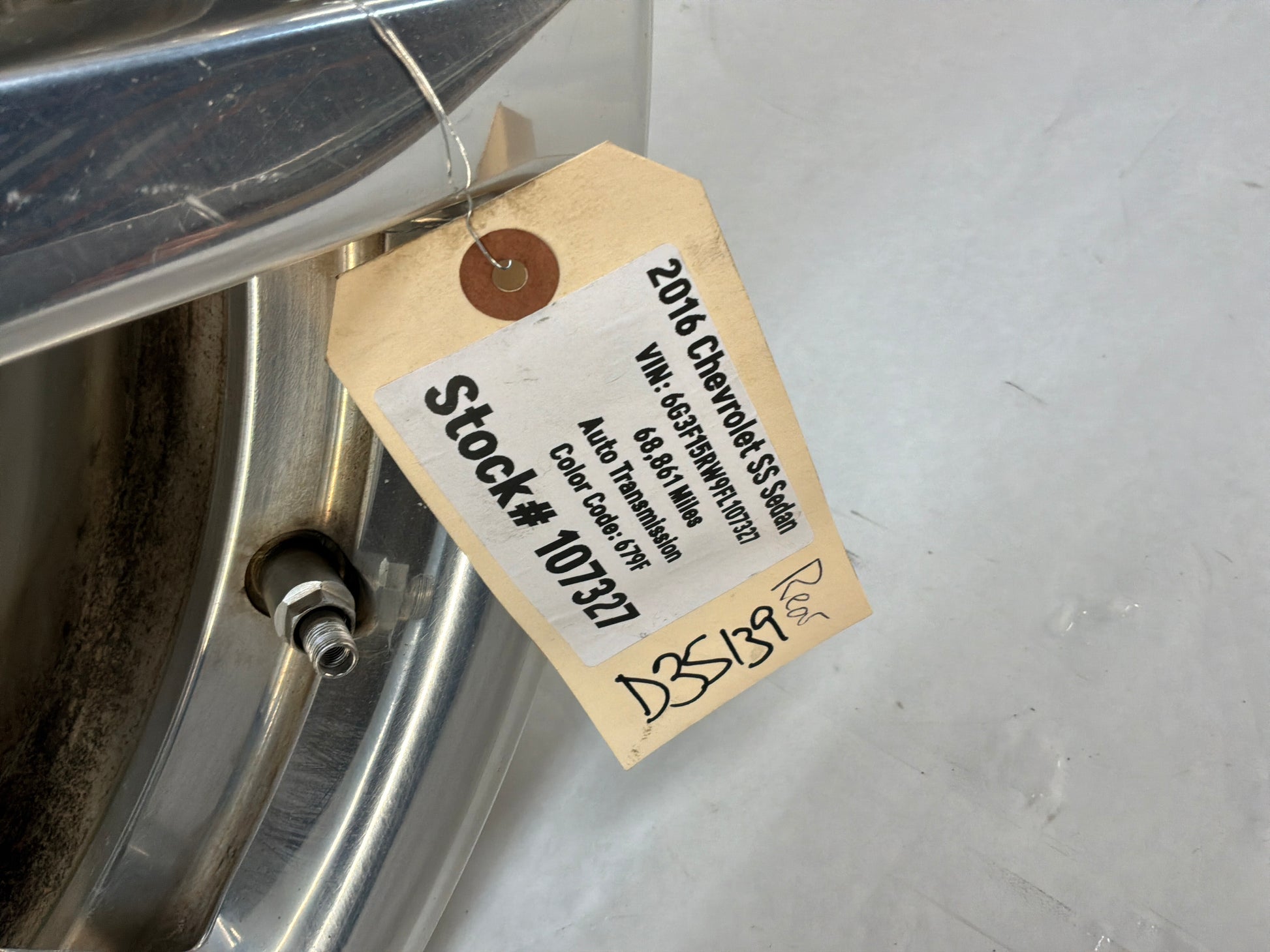 2014 Chevy SS Sedan Factory OEM Rear Wheel 19X9 - Day's Parts Yard