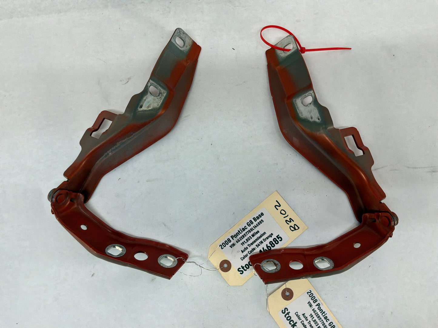 2008 Pontiac G8 Base RH & LH Hood Hinges Set OEM