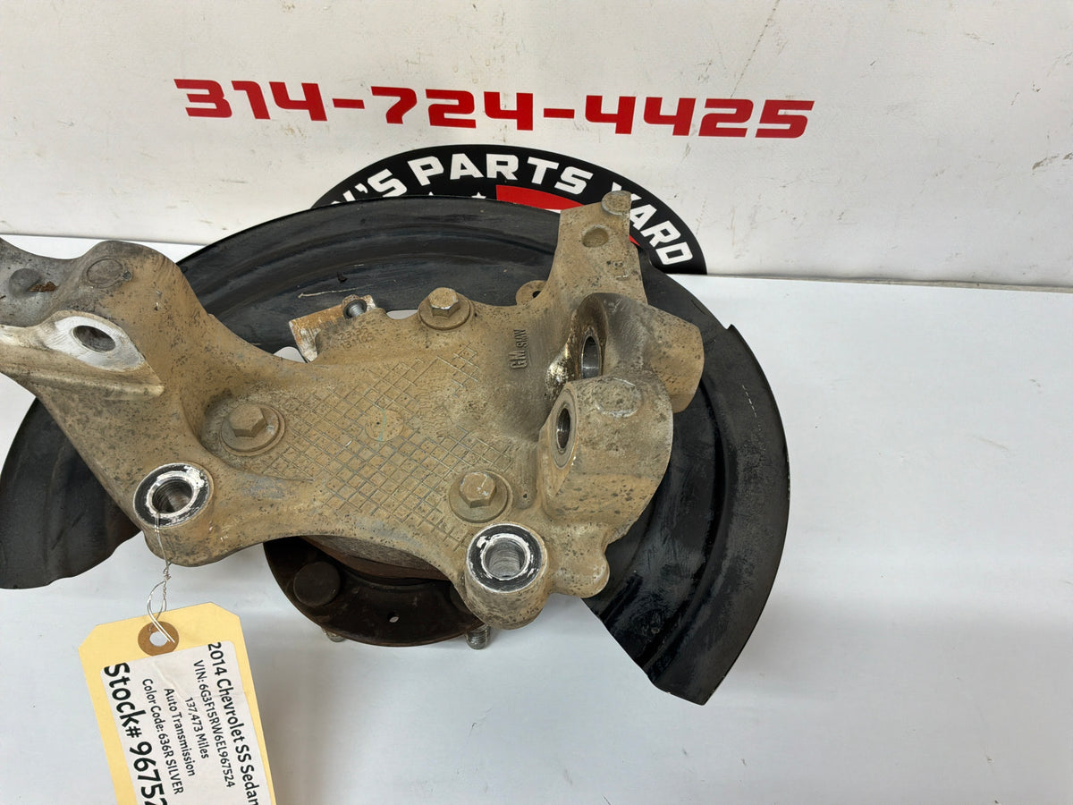 2014 Chevy SS Sedan LH Driver Front Spindle Hub Knuckle Wheel Bearing Assembly OEM