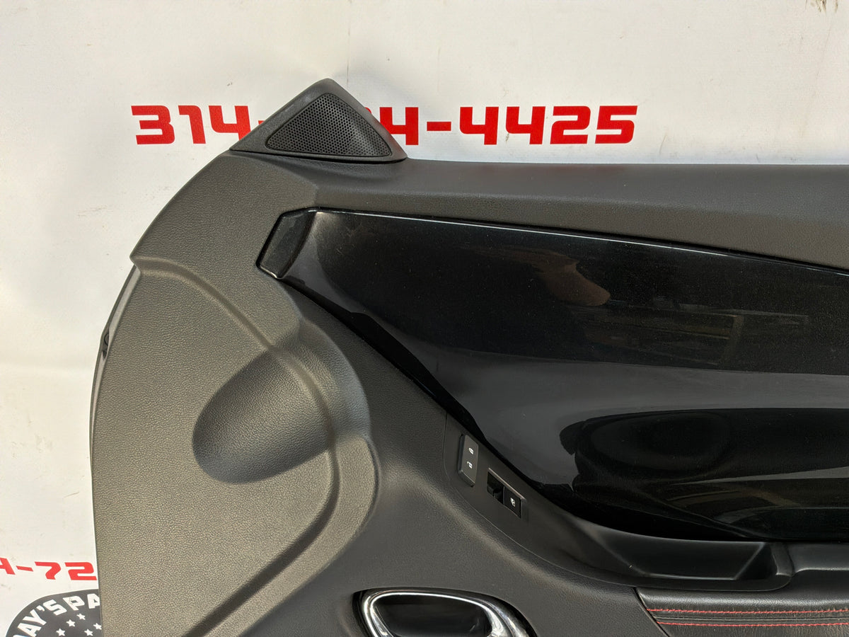 2013 Chevy Camaro ZL1 RH Passenger Carbon Flash Front Interior Door Panel Trim OEM